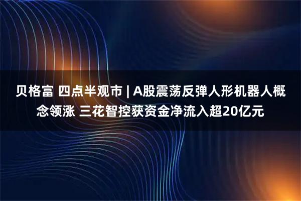 贝格富 四点半观市 | A股震荡反弹人形机器人概念领涨 三花智控获资金净流入超20亿元